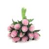 Flor de Fresas con Cabeza Redonda de Vidrio, Flor de Malla de Alambre, Tocado de Flores de Fresas Simuladas Hecho a Mano, Mini Decoración de Frutas Estilo Bosque