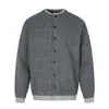 Cardigan de Tricô Yidao Vintage 2026 Outono Novo Estilo Retro Americano Solto Old Money Patchwork Falso de Duas Peças