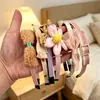Pinzas para el pelo de niños, estilo retro y dulce, diademas para niñas, accesorios para el pelo de lazo, versátiles y elegantes, adornos para el pelo de flor de dibujos animados, al por mayor