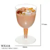 En stock taza cuadrada taza redonda múltiples tazas de postre taza para pudín taza para mousse plato cuchara de plástico desechable Amazon