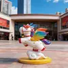 2026 Ano do Cavalo Escultura de Fibra de Vidro Dia de Ano Novo Desenho Animado Mascote de Propriedade Intelectual Corporativa Rua Comercial Área Cênica Exibição de Animais