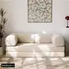 2026 Novo Sofá-Cama Modular Sala de Estar Estilo Wabi-sabi Lavável Integrado Compressão Dobrável Dupla Utilização Sofá de Pelúcia