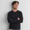 Camisa de Camada Inferior Masculina Manga Longa Preta para Outono e Inverno, Camiseta Lisa de Gola Redonda Slim Fit, Top Fino de Veludo, Disponível Exclusivamente para Vendas Transfronteiriças