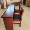 Juego de mesa y sillas para sala de conferencias, mesa y sillas de entrenamiento con chapa de madera, mesa de conferencias doble pintada de 1.2 m, escritorio de presidente, mesa y sillas de oficina