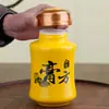 Botella de Miel Cerámica Roscada Tapa de Silicona Sellado Hermético Cuadrada Tapa de Rosca Tanque de Almacenamiento de Medicina China Lata de Té 700ml