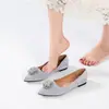 Zapatos Planos de Ante Francés 2025 Primavera y Otoño Nuevos Zapatos para Mujer Boca Baja Punta Fina Hebilla Redonda de Pedrería Zapatos Planos Hebilla de Copo de Nieve para Mujer