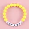 Pulsera de cuentas del alfabeto para niños terminada en stock educación temprana para bebés disponible cuentas acrílicas cuentas de mano al por mayor