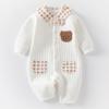 Ropa de bebé primavera, otoño e invierno cálido acolchado de tres capas Aa mameluco de recién nacido para bebé niño y niña