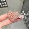 Pinza para el Cabello Rosa de Alta Gama con Cara Sonriente para Mujer, Decorada con Pedrería, Pinza de Pato de Acrílico, Pinza para Flequillo Lateral para el Viaje Diario