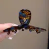 Pinza para el Cabello Vintage con Estampado de Leopardo para Mujer, Pinza de Princesa de Tamaño Mediano para Flequillo, Elegante Accesorio para el Cabello para Recogido Parcial