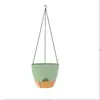 Venda Direta de Fábrica Amazon E-Commerce Nível de Água Visível Água Lateral Autoabsorvente Plástico Pátio Pothos Cesta Suspensa Vaso de Flores