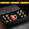 En Stock Entrega Rápida Caja de Regalo con Juego de Vasos para Licor Temáticos del Zodiaco con Dispensador de Licor, Juego de Doce Vasos para Licor del Zodiaco