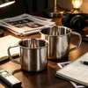 Venta al por mayor de fabricantes de vasos para enjuague bucal, vasos para lavar para dormitorios, vasos para enjuague bucal de acero inoxidable estilo militar para entrenamiento militar estudiantil, vasos para lavar a la antigua