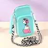 Bolsa de almacenamiento portátil para viajes al aire libre, riñonera para teléfono cruzada, monedero de silicona, tarjetero, organizador de auriculares y lápiz labial