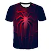 Camiseta de manga corta de héroe europeo y americano nuevo Spider-man regreso impresión digital 3D casual cuello redondo ventas directas de fábrica