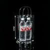 Bolso de mano transparente de PVC alta gama regalo bolso de mano logo personalizado ropa compras plástico bolsa de embalaje tridimensional