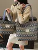 Bolsa de Lona Grande para la Escuela y el Viaje Diario, Nueva Bolsa Tote Estilo Étnico 2026 para Mujeres, Bolso de Hombro Versátil para Mujeres
