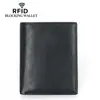 Ventas Directas de Fábrica Transfronterizas Billetera de Cuero Genuino para Hombre al por Mayor RFID Vertical Múltiples Ranuras para Tarjetas Monedero Envío Directo