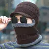 Gola Térmica de Lã Grossa com Chapéu Integrado para Homens, Chapéu Quente para Ciclismo ao Ar Livre, Balaclava à Prova de Vento e Frio com Proteção para as Orelhas