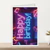 Set de Envolvente para Tarjeta de Felicitación de Cumpleaños con Neón Nuevo Transfronterizo para Amigos Regalo Personalizado Tarjeta de Felicitación Decorativa