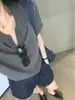 Camiseta de Lino Tencel Estilo Socialité, Top de Punto Romántico y Ceñido, Top de Mujer Ceñido con Hilo de Lino Tencel de Puntos