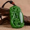 Fabricante Venta al por Mayor Xinjiang Mongolia Exterior Material Colgante Colgante de Jade Verde Espinaca Puesto Callejero Jade
