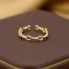 Nuevo Anillo Hueco Retorcido Minimalista de Plata de Ley 925 para Mujer, Estilo Coreano Ins Moda Personalidad Anillo Abierto Joyería para Mujer