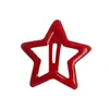 Presilha de cabelo de estrela de cinco pontas dourada transfronteiriça, presilha BB reta lateral para franja prateada, presilha para nuca, presilha de cabelo simples e delicada