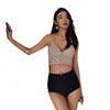 Novo maiô sexy de cintura alta com fenda feminino que cobre a barriga, emagrecimento, pequeno busto, push-up, biquíni conservador, maiô para fontes termais