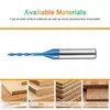 Cuchilla de Corte Espiral Ascendente Ranura de Incrustación de Madera Fresadora de Grabado Fresadora para Mortajas Carburo Azul Nano Fresadora para Carpintería