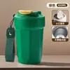 Taza de Acero Inoxidable de Doble Capa con Aislamiento al Vacío y Correa, Taza de Agua Portátil para Oficina, Estudiantes, Coche, Taza de Café Octagonal