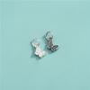 Mini colgante de mariposa de plata de ley S925, colgante de mariposa pequeño de plata tailandesa, pulsera de cuentas de cristal, accesorios para colgantes.