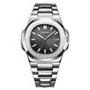 Reloj para Hombre Bangwei/Lige Retro Cuadrado Nautilus Negocio Acero Inoxidable Resistente al Agua Luminoso Reloj de Cuarzo