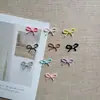 Accesorios Mini Pajarita Coloridos Simples y Versátiles con Perlas, Aretes Hechos a Mano para Niña, Pinzas para el Cabello y Accesorios para Funda de Teléfono