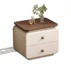 Pequeno armário de cabeceira estilo creme sem instalação, simples e estiloso, novo modelo moderno para uso doméstico, armário de armazenamento de quarto, mesa de cabeceira