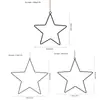 Adorno de Pentagrama Hueco de Hierro Forjado DIY Anillo de Hierro de Pentagrama Estrella de Hierro Forjado Decoración Navideña para Ventana y Puerta