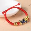 Pulsera que cambia de color sensible a la temperatura tejida a mano para hombre y mujer pulsera con galvanoplastia 3D suministro directo de fábrica al por mayor