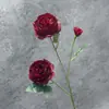 Flor Simulada Peonía de 3 Cabezas Rosa Estilo Europeo Arreglo para Boda Decoración del Hogar Hecho a Mano Transfronterizo Adornos de Flores Artificiales Venta al por Mayor