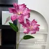 Pintura al óleo de alta gama lirios flores artificiales, flores de boda, flores artificiales, arreglos florales de boda, arreglos florales de suelo, arreglos florales, flores de seda hechas a mano