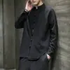 Camisa para Hombre Estilo Chino Nuevo Primavera y Verano 2023 Algodón y Lino Camisa Casual talla extra Tendencia Color Sólido Top con Botones para Hombre