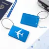 Etiqueta de Equipaje de Aluminio Personalizable para Bolsa de Viaje o Maleta, Etiqueta de Identificación con Cierre de Tornillo Seguro, Bucle de Cable de Acero y Tarjeta de Dirección de Contacto