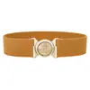 Cinturón Elástico de Alta Calidad con Hebilla Transfronterizo para Mujer, Cinturilla Elástica de Talla Grande, Cinturilla para Falda, Multicolor, En Stock
