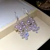 "Pêssego Branco Luar" Brincos de Pérola Gota Flor de Agulha de Prata Brincos Stud Vintage Francês Luxo Leve Acessórios de Orelha Modernos e Elegantes