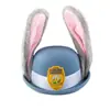 Chapéu de Policial Judy Zootopia Chapéu de Cowboy Retrô Americano Faixa de Cabeça Estilo Celebridade da Internet Chapéu de Sol Redondo de Verão