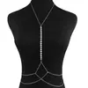 Joyería de Moda Transfronteriza Europea y Americana Estilo Nightclub Lentejuelas Cruz Cadena Corporal Sexy para Mujer Simple Halter Cadena de Cintura con Lentejuelas