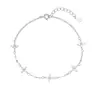 Pulsera de trébol de cuatro hojas de plata de ley S925 para mujer con incrustaciones de circonita, joyería para niña, lujo ligero, alto sentido, joyería de temperamento exquisito al por mayor