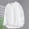Moletom masculino, estilo primavera e outono, gola redonda, manga longa, top casual versátil solto, roupas masculinas, jaqueta sem capuz