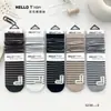 Meias Xiyanyan de Cashmere Largas, Listradas em Preto e Branco, Meio da Panturrilha, Novo Estilo Outono e Inverno, Estilo College, Meias Longas Quentes para Maternidade, em Estoque