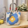 Nova Bolsa de Tricô Estilo Hyun-Ah para Primavera e Verão, Versátil para Sair e se Divertir, Bolsa Saco Portátil para Trabalho e Deslocamento