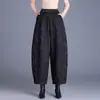 Pantalones Florales de Talle Alto Adelgazantes de Tallas Grandes Reductores de Edad de Alta Calidad, Pantalones Pesados de Jacquard, Pantalones Casuales Versátiles de Pierna Ancha